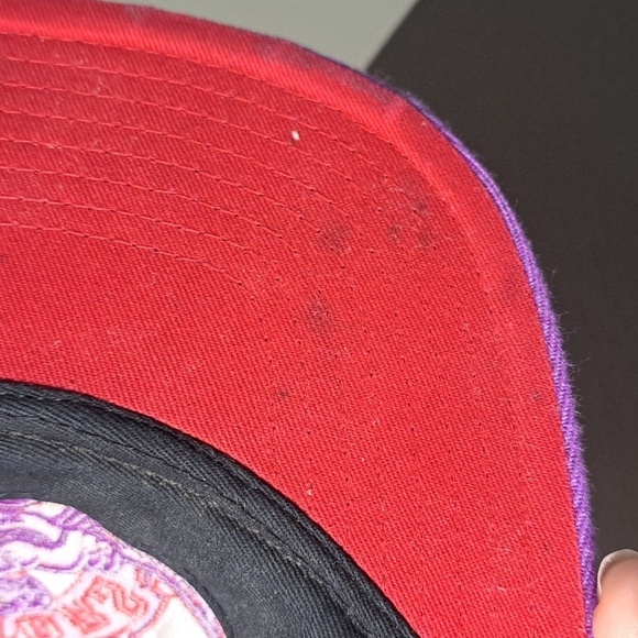 Mitchell & Ness Toronto Raptors Adjustable Hat Embroidered DJ Carton #3 Purple - Picture 6 of 9